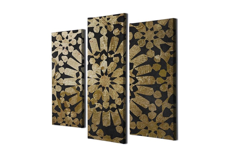 Dekorativ Canvasbilde 3-Deler 45x20 cm - Flerfarget - Interiør - Maleri & posters - Lerretsbilder