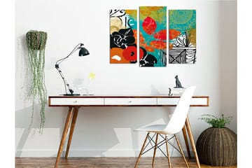 Dekorativ Canvasbilde 3-Deler 45x20 cm - Flerfarget - Interiør - Maleri & posters - Lerretsbilder