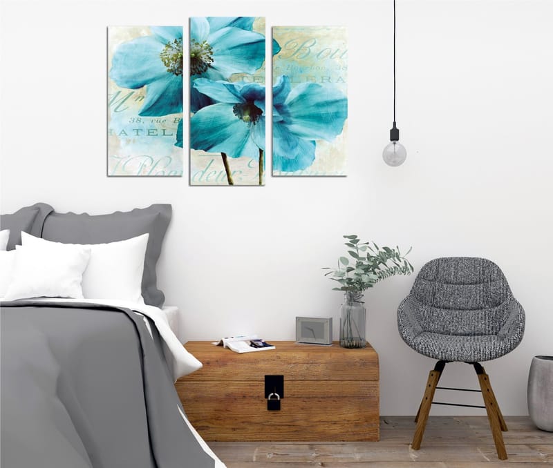 Dekorativ Canvasbilde 3-Deler 45x20 cm - Flerfarget - Interiør - Maleri & posters - Lerretsbilder