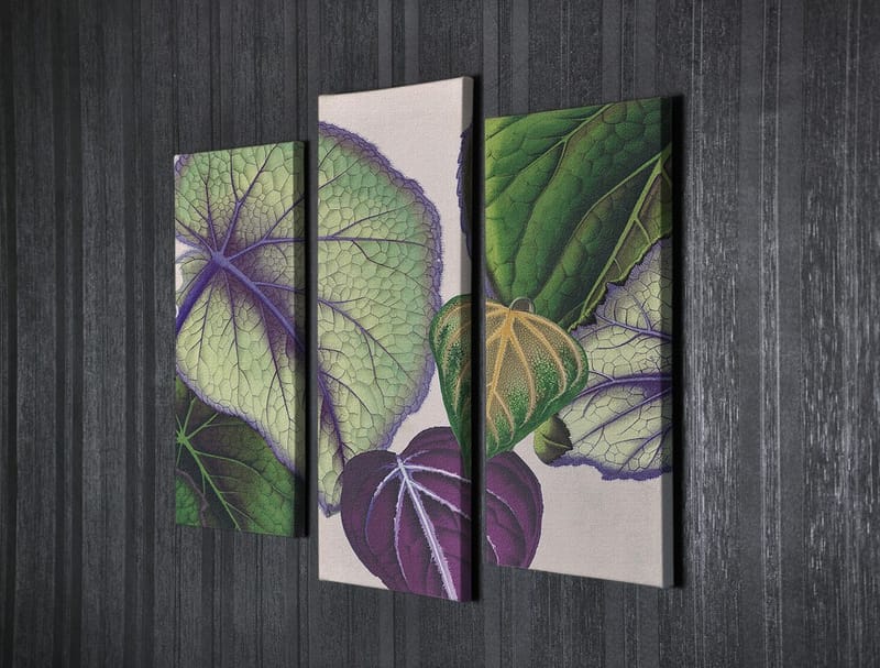 Dekorativ Canvasbilde 3-Deler 45x20 cm - Flerfarget - Interiør - Maleri & posters - Lerretsbilder