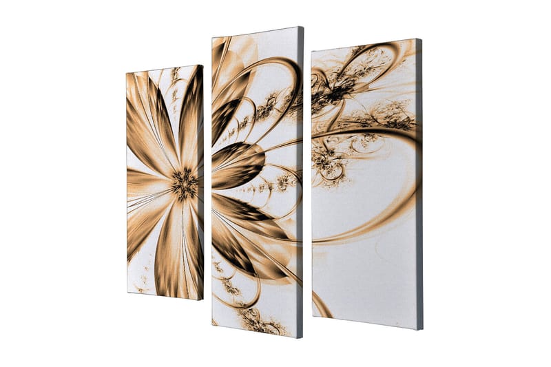 Dekorativ Canvasbilde 3-Deler 45x20 cm - Flerfarget - Interiør - Maleri & posters - Lerretsbilder