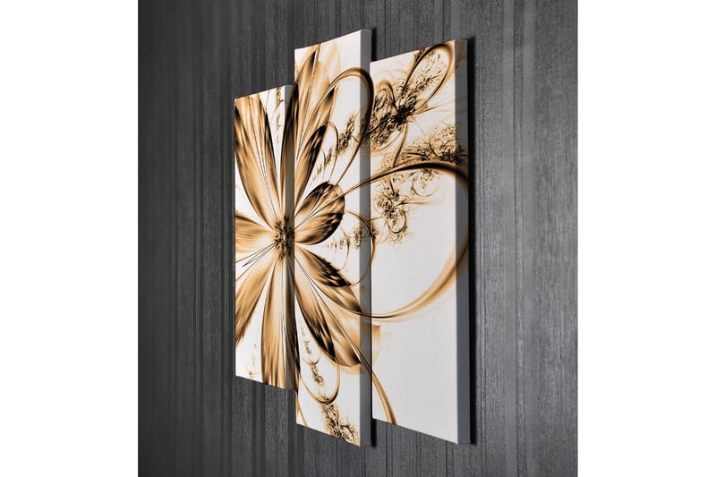 Dekorativ Canvasbilde 3-Deler 45x20 cm - Flerfarget - Interiør - Maleri & posters - Lerretsbilder