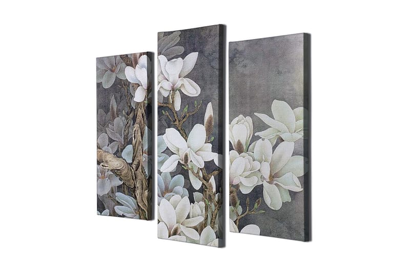 Dekorativ Canvasbilde 3-Deler 45x20 cm - Flerfarget - Interiør - Maleri & posters - Lerretsbilder