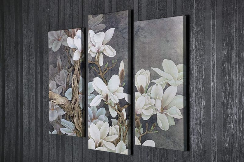 Dekorativ Canvasbilde 3-Deler 45x20 cm - Flerfarget - Interiør - Maleri & posters - Lerretsbilder