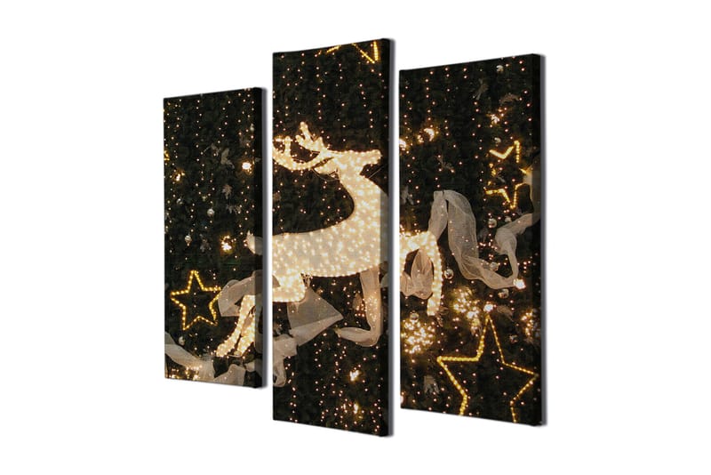 Dekorativ Canvasbilde 3-Deler 45x20 cm - Flerfarget - Interiør - Maleri & posters - Lerretsbilder