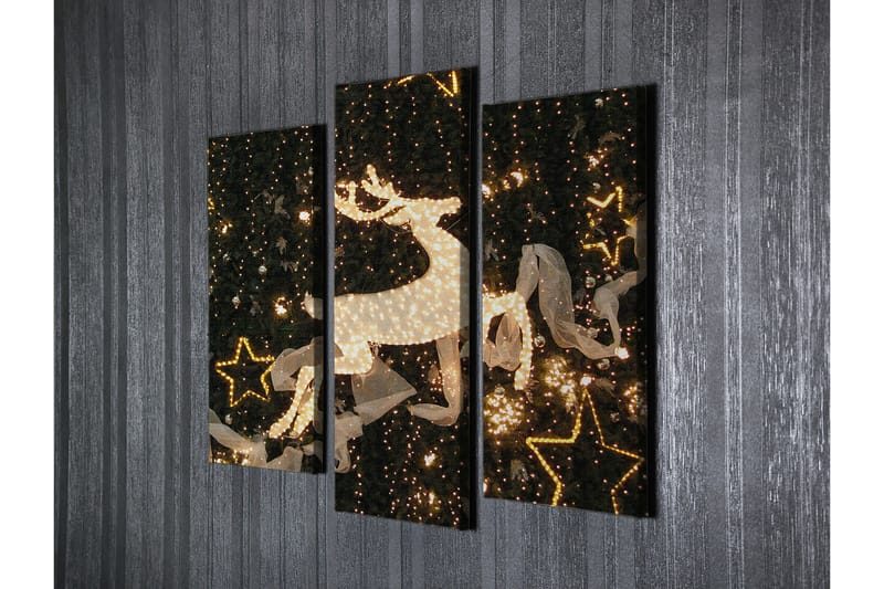Dekorativ Canvasbilde 3-Deler 45x20 cm - Flerfarget - Interiør - Maleri & posters - Lerretsbilder