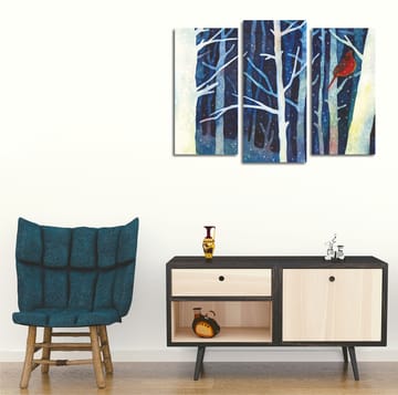 Dekorativ Canvasbilde 3-Deler 45x20 cm - Flerfarget - Interiør - Maleri & posters - Lerretsbilder