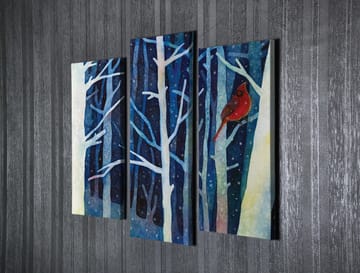 Dekorativ Canvasbilde 3-Deler 45x20 cm - Flerfarget - Interiør - Maleri & posters - Lerretsbilder