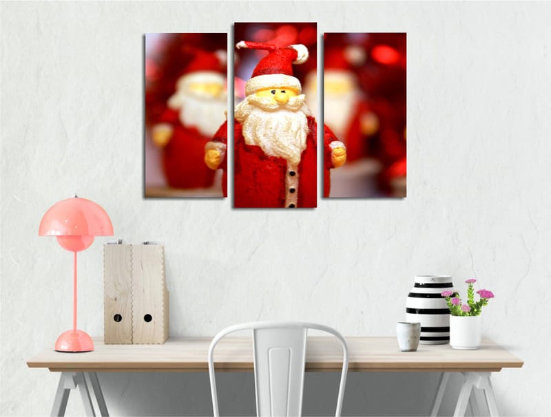 Dekorativ Canvasbilde 3-Deler 45x20 cm - Flerfarget - Interiør - Maleri & posters - Lerretsbilder