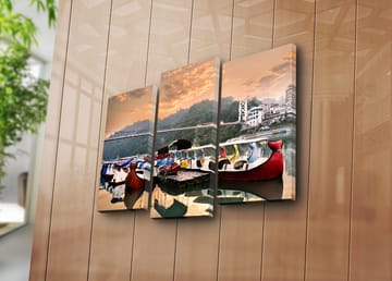 Dekorativ Canvasbilde 3-Deler 45x20 cm - Flerfarget - Interiør - Maleri & posters - Lerretsbilder