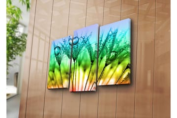 Dekorativ Canvasbilde 3-Deler 45x20 cm - Flerfarget - Interiør - Maleri & posters - Lerretsbilder
