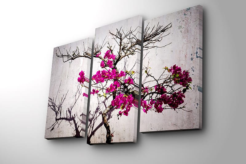Dekorativ Canvasbilde 3-Deler 45x20 cm - Flerfarget - Interiør - Maleri & posters - Lerretsbilder