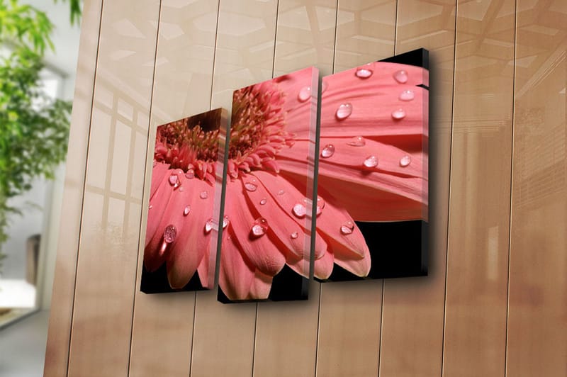 Dekorativ Canvasbilde 3-Deler 45x20 cm - Flerfarget - Interiør - Maleri & posters - Lerretsbilder