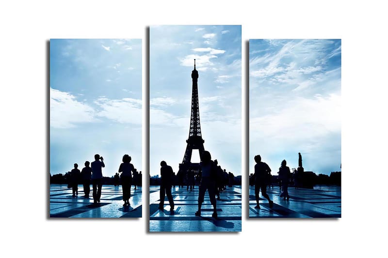 Dekorativ Canvasbilde 3-Deler 45x20 cm - Flerfarget - Interiør - Maleri & posters - Lerretsbilder