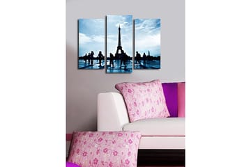 Dekorativ Canvasbilde 3-Deler 45x20 cm - Flerfarget - Interiør - Maleri & posters - Lerretsbilder