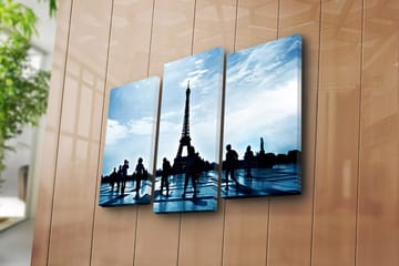 Dekorativ Canvasbilde 3-Deler 45x20 cm - Flerfarget - Interiør - Maleri & posters - Lerretsbilder