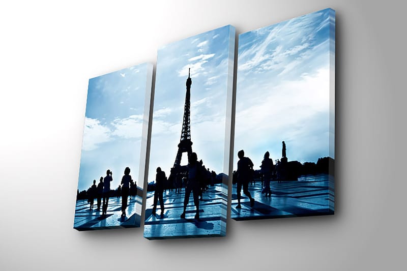 Dekorativ Canvasbilde 3-Deler 45x20 cm - Flerfarget - Interiør - Maleri & posters - Lerretsbilder
