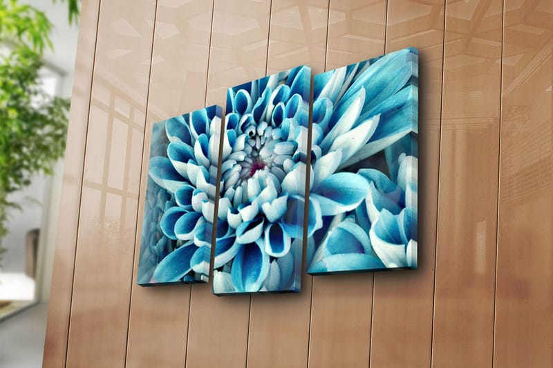Dekorativ Canvasbilde 3-Deler 45x20 cm - Flerfarget - Interiør - Maleri & posters - Lerretsbilder