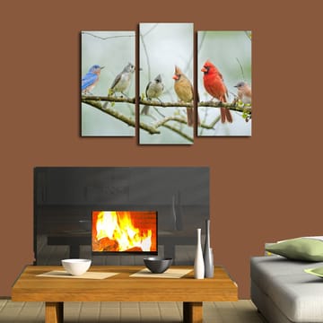 Dekorativ Canvasbilde 3-Deler 45x20 cm - Flerfarget - Interiør - Maleri & posters - Lerretsbilder