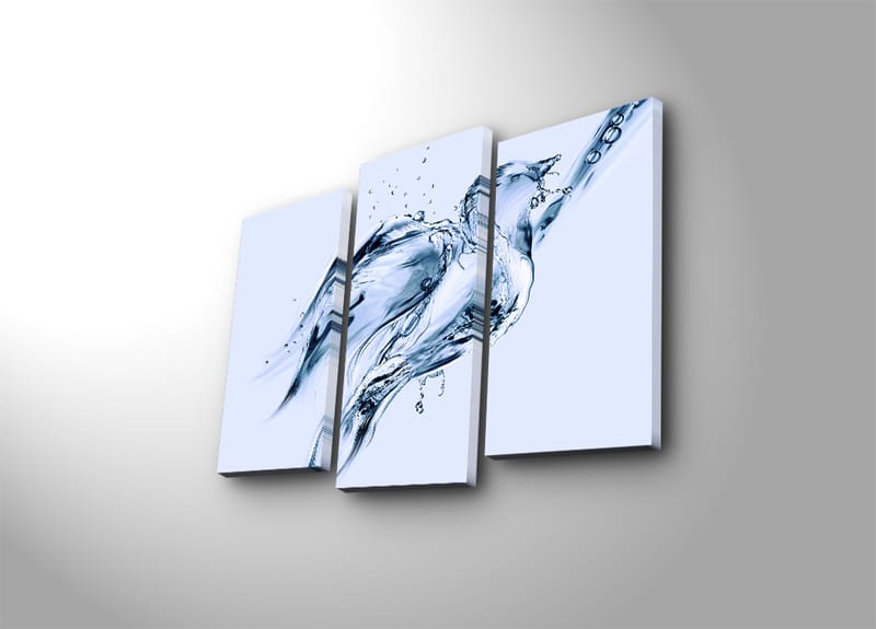 Dekorativ Canvasbilde 3-Deler 45x20 cm - Flerfarget - Interiør - Maleri & posters - Lerretsbilder