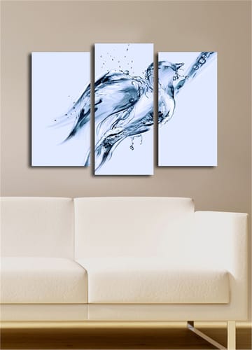 Dekorativ Canvasbilde 3-Deler 45x20 cm - Flerfarget - Interiør - Maleri & posters - Lerretsbilder