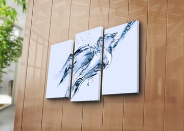 Dekorativ Canvasbilde 3-Deler 45x20 cm - Flerfarget - Interiør - Maleri & posters - Lerretsbilder