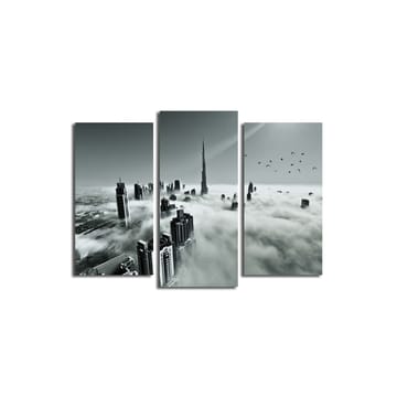 Dekorativ Canvasbilde 3-Deler 45x20 cm - Flerfarget - Interiør - Maleri & posters - Lerretsbilder