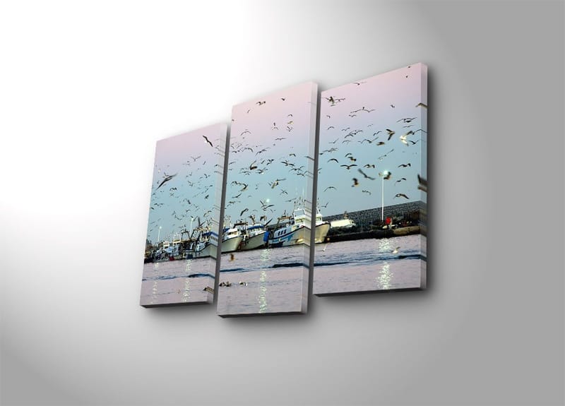 Dekorativ Canvasbilde 3-Deler 45x20 cm, Flerfarget