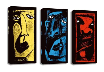 Dekorativ Canvasbilde 3-Deler 45x20 cm - Flerfarget - Interiør - Maleri & posters - Lerretsbilder