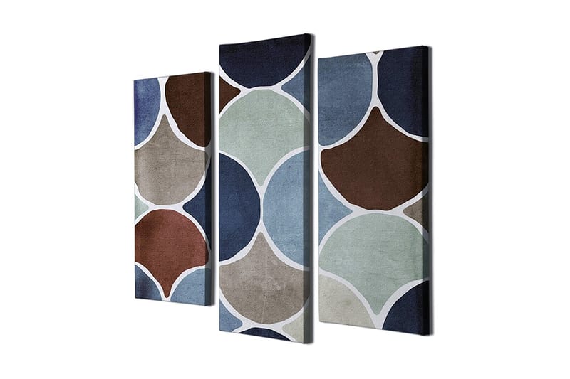 Dekorativ Canvasbilde 3-Deler 45x20 cm, Flerfarget