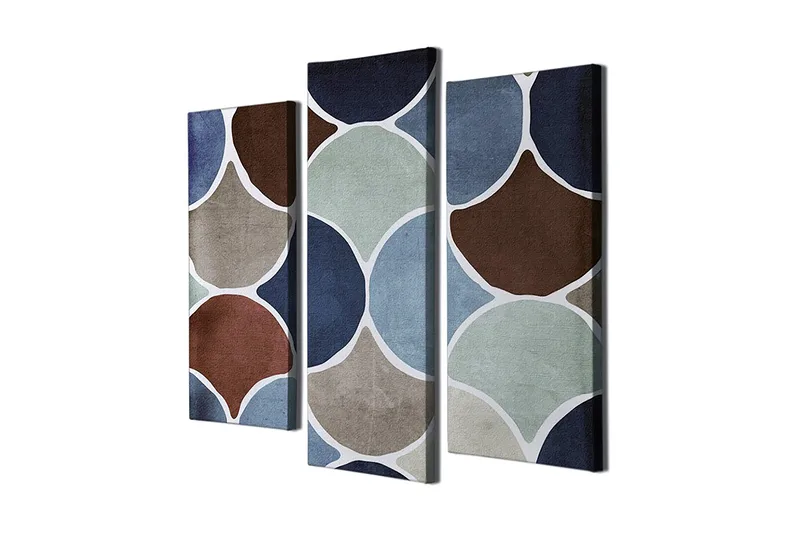 Dekorativ Canvasbilde 3-Deler 45x20 cm, Flerfarget