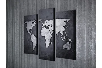 Dekorativ Canvasbilde 3-Deler 45x20 cm - Flerfarget - Interiør - Maleri & posters - Lerretsbilder