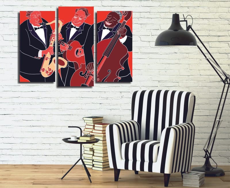 Dekorativ Canvasbilde 3-Deler 45x20 cm, Flerfarget