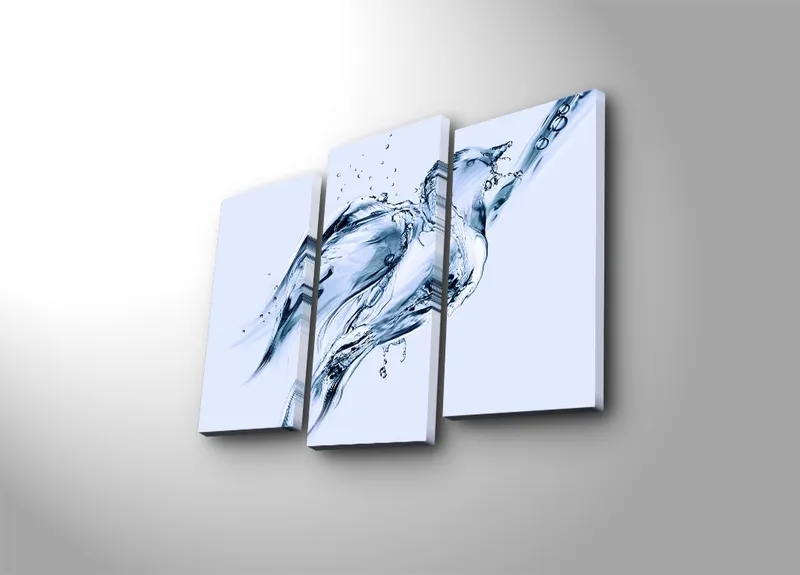 Dekorativ Canvasbilde 3-Deler 45x20 cm, Flerfarget