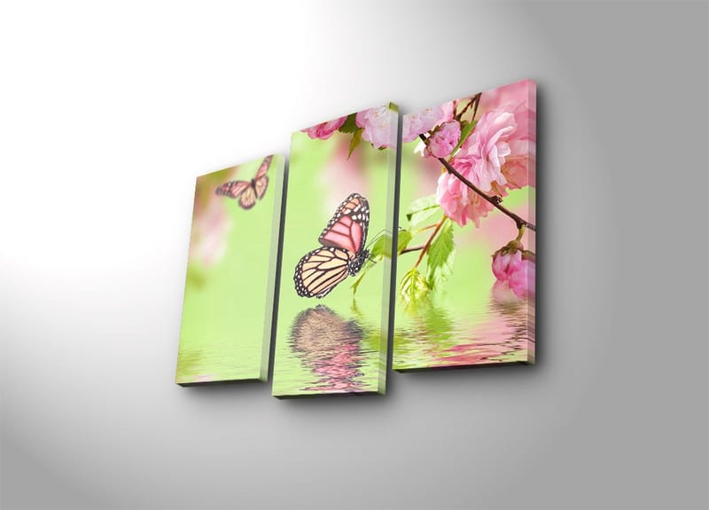 Dekorativ Canvasbilde 3-Deler 45x20 cm, Flerfarget