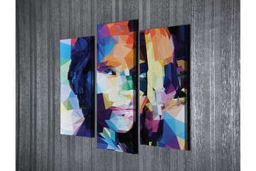 Dekorativ Canvasbilde 3-Deler 45x20 cm - Flerfarget - Interiør - Maleri & posters - Lerretsbilder