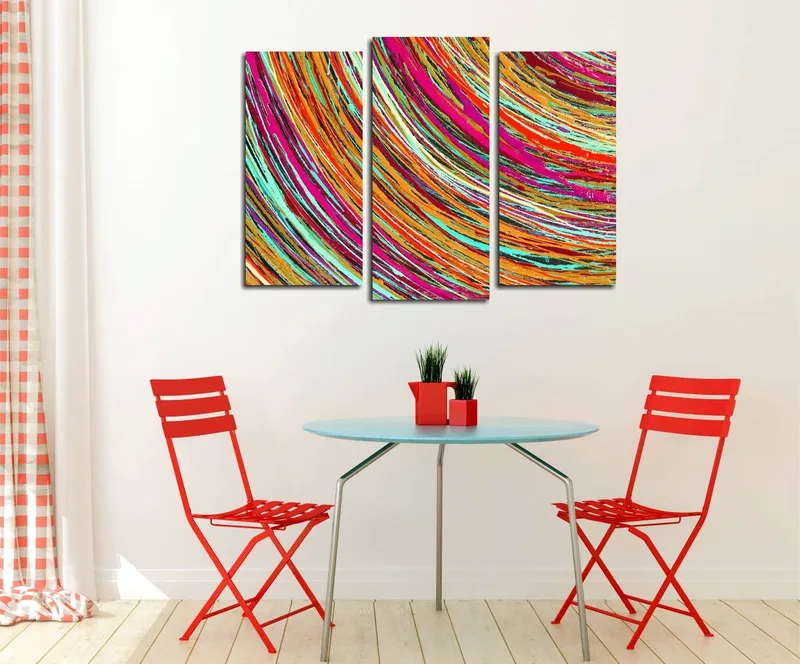 Dekorativ Canvasbilde 3-Deler 45x20 cm, Flerfarget