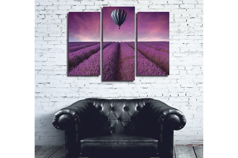 Dekorativ Canvasbilde 3-Deler 45x20 cm, Flerfarget