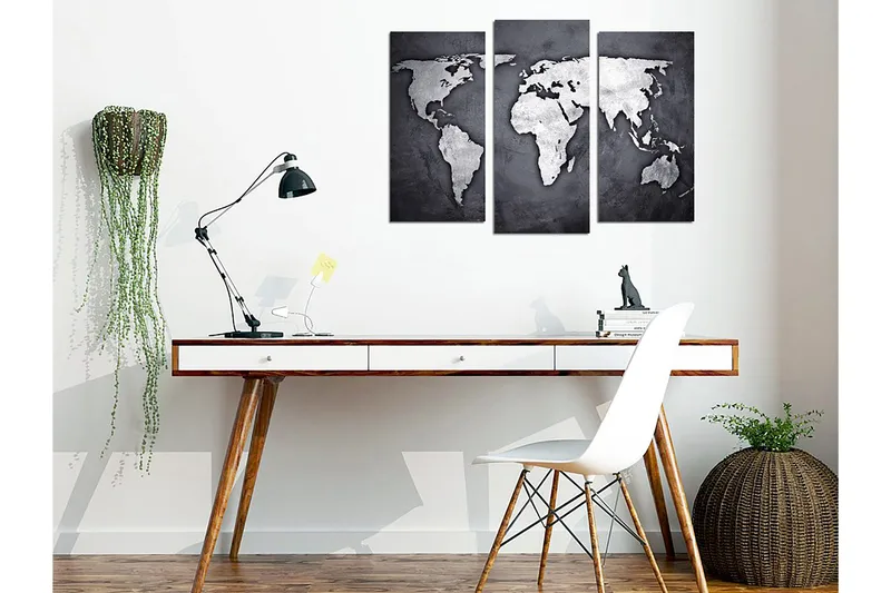 Dekorativ Canvasbilde 3-Deler 45x20 cm - Flerfarget - Interiør - Maleri & posters - Lerretsbilder