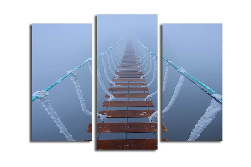 Dekorativ Canvasbilde 3-Deler 45x20 cm, Flerfarget