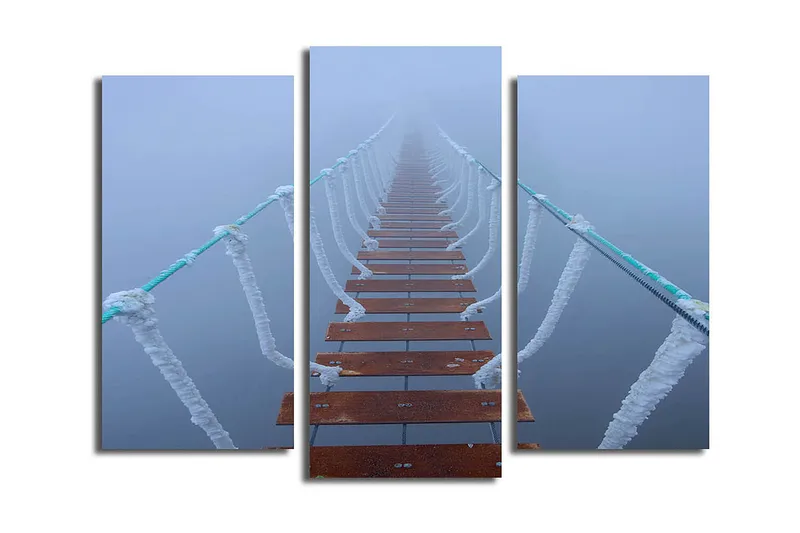 Dekorativ Canvasbilde 3-Deler 45x20 cm, Flerfarget