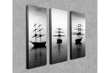 Dekorativ Canvasbilde 3 Deler - Flerfarget - Interiør - Maleri & posters - Lerretsbilder