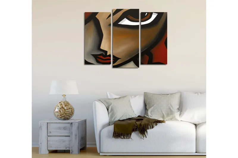 Dekorativ Canvasbilde 3 Deler - Flerfarget - Interiør - Maleri & posters - Lerretsbilder