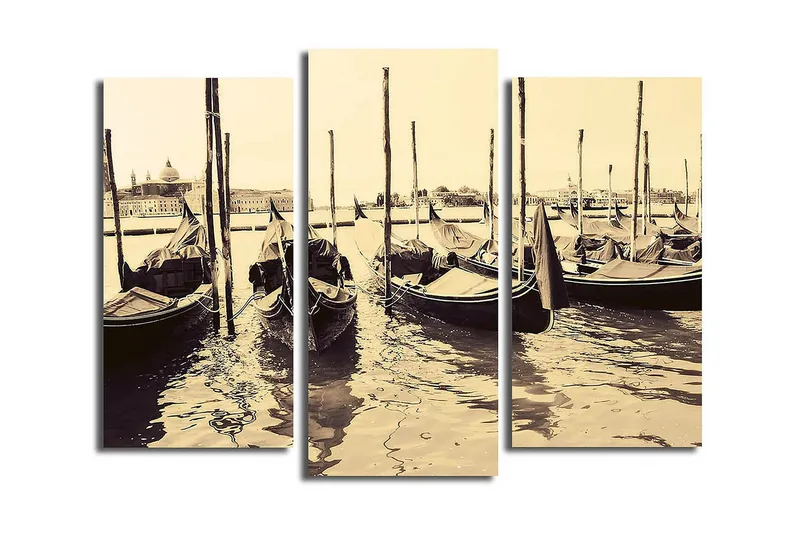 Dekorativ Canvasbilde 3 Deler - Flerfarget - Interiør - Maleri & posters - Lerretsbilder