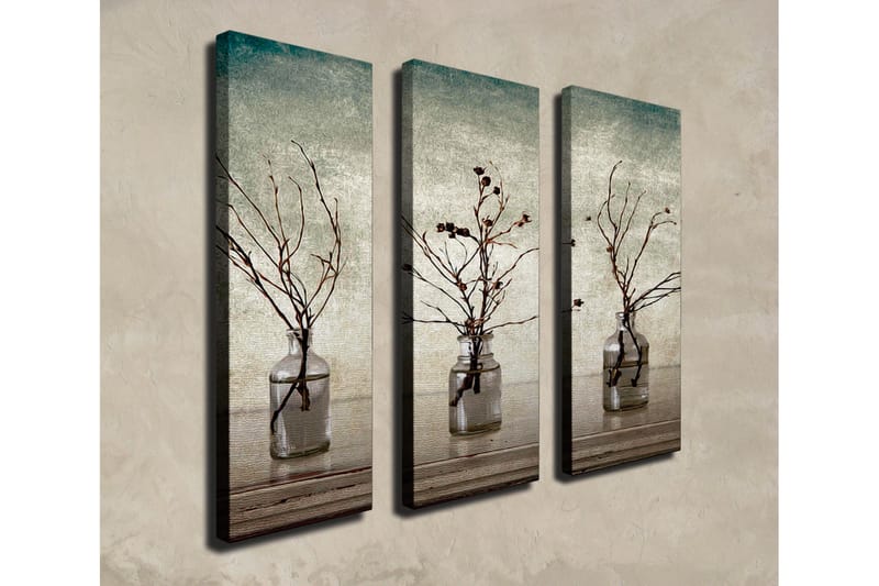 Dekorativ Canvasbilde 3 Deler - Flerfarget - Interiør - Maleri & posters - Lerretsbilder