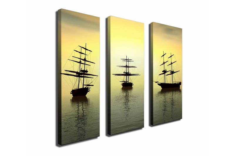 Dekorativ Canvasbilde 3 Deler - Flerfarget - Interiør - Maleri & posters - Lerretsbilder