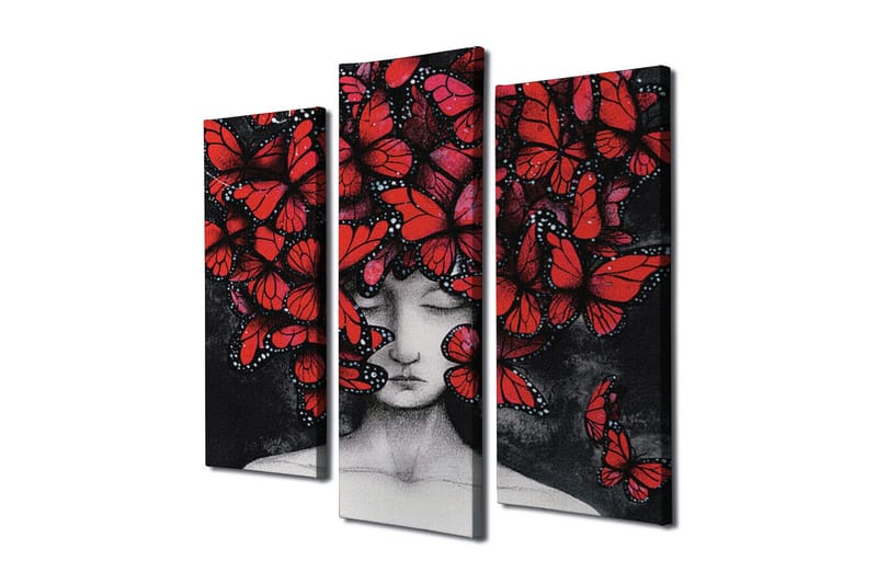 Dekorativ Canvasbilde 3 Deler - Flerfarget - Interiør - Maleri & posters - Lerretsbilder