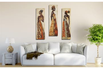 Dekorativ Canvasbilde 3 Deler - Flerfarget - Interiør - Maleri & posters - Lerretsbilder
