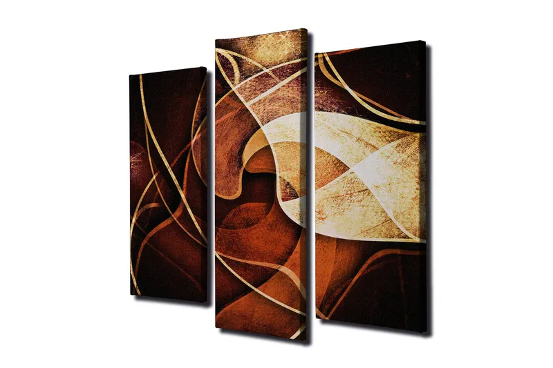 Dekorativ Canvasbilde 3 Deler - Flerfarget - Interiør - Maleri & posters - Lerretsbilder