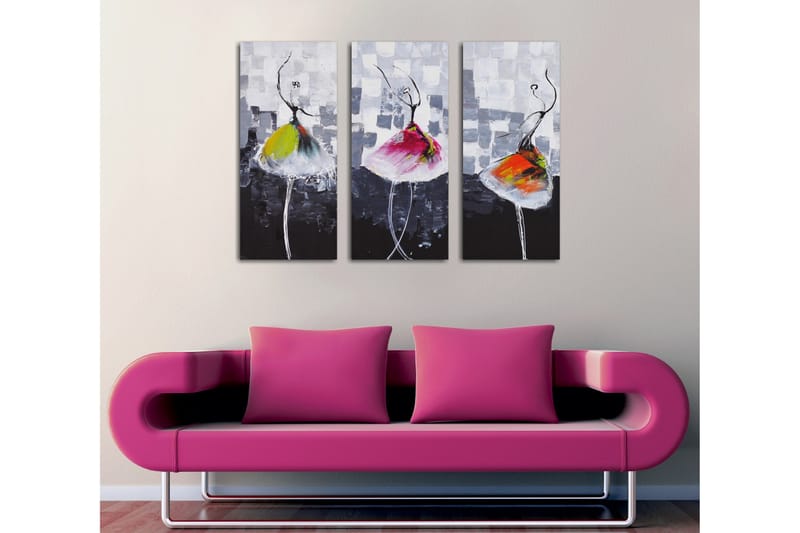 Dekorativ Canvasbilde 3 Deler - Flerfarget - Interiør - Maleri & posters - Lerretsbilder